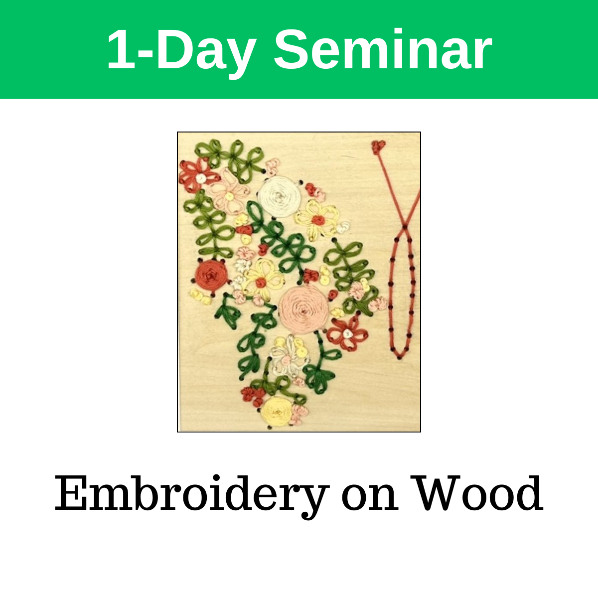 Embroidery on Wood