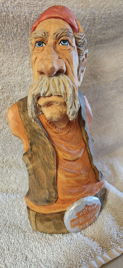 Caricature Bust: Cowboy or Biker